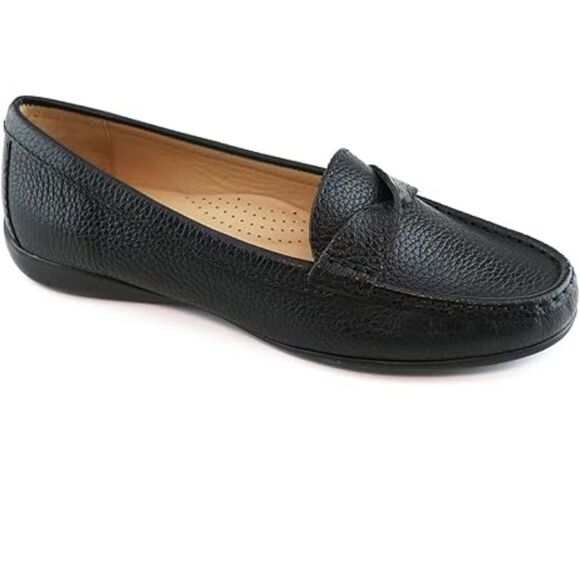 Marc Joseph New York Women's Diana ST Loafer, Black Grain 10 - Picture 1 of 10